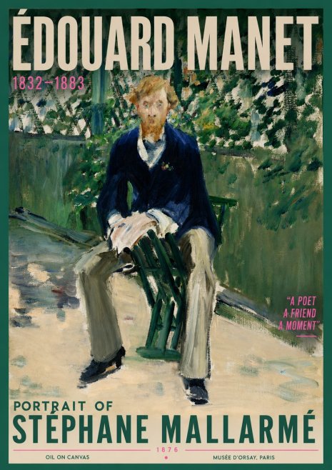 Édouard Manet Portrait of Stéphane Mallarmé II No4 - Plakát
