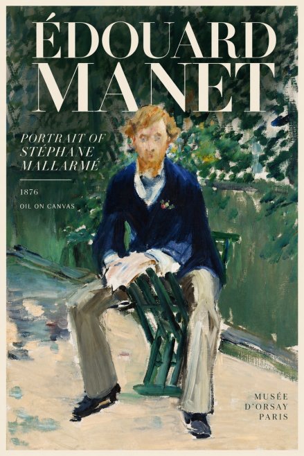 Édouard Manet Portrait of Stéphane Mallarmé II No6 - Plakát