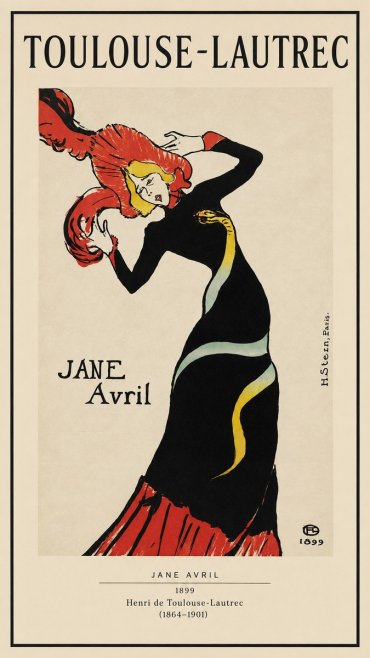Toulouse-Lautrec Jane Avril I No1 - Plakát