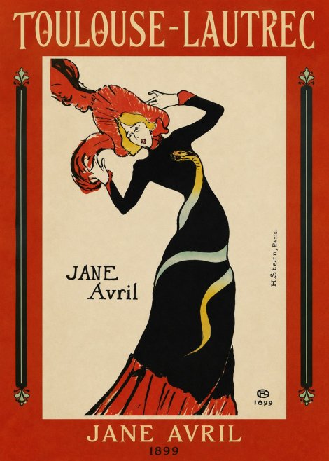 Toulouse-Lautrec Jane Avril I No2 - Plakát