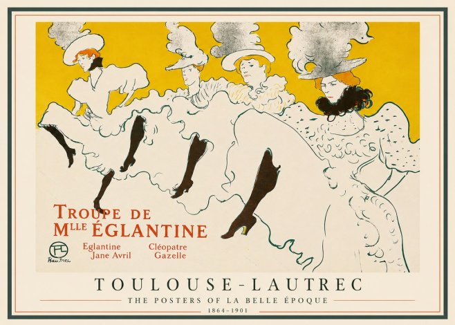 Toulouse-Lautrec Troupe De Mlle Églantine No3 - Plakát