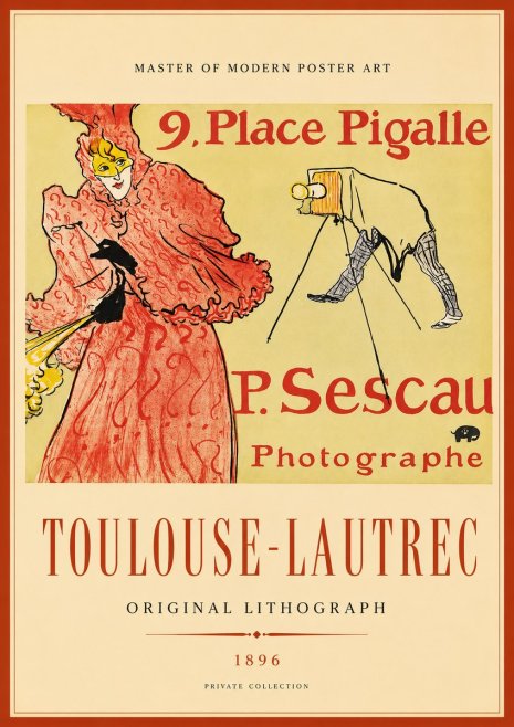 Toulouse-Lautrec 9. Place Pigalle No2 - Plakát