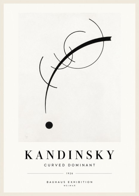 Kandinsky Curved Dominant No1 - Plakát