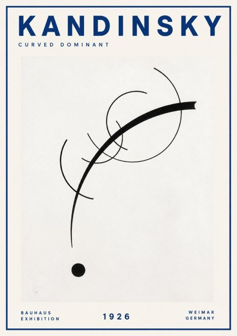 Kandinsky Curved Dominant No2 - Plakát