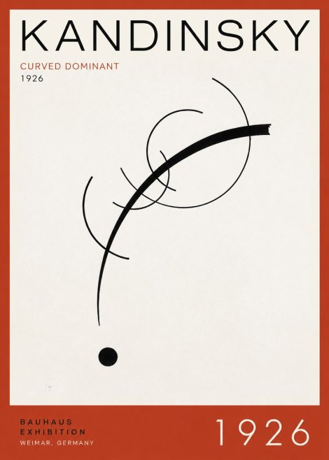 Kandinsky Curved Dominant No3 - Plakát