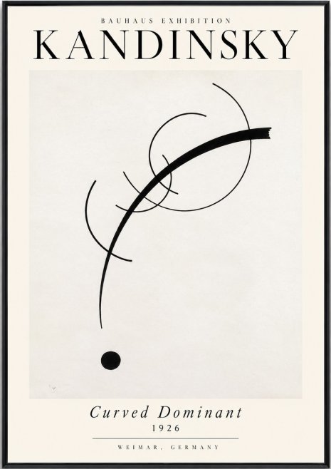 Kandinsky Curved Dominant No4 - Plakát
