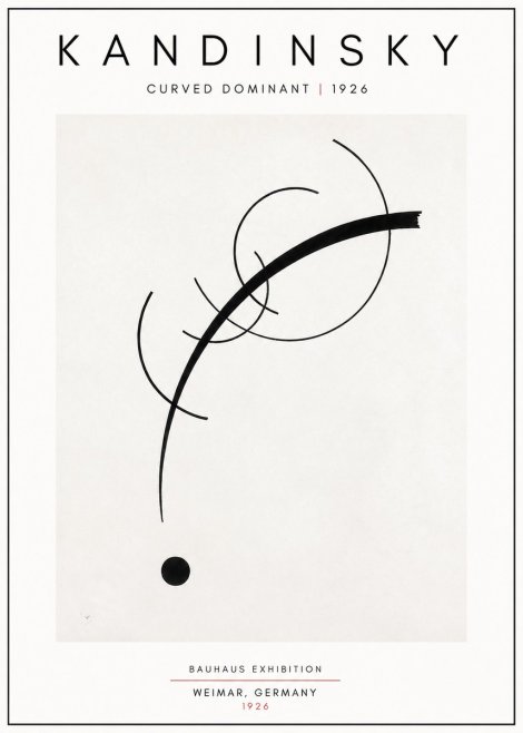 Kandinsky Curved Dominant No5 - Plakát