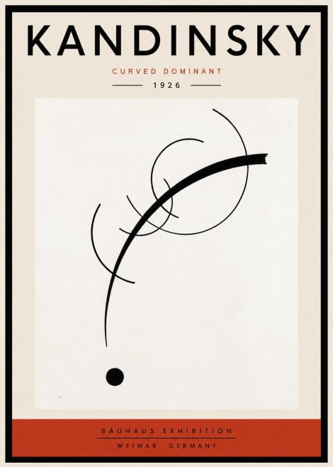 Kandinsky Curved Dominant No6 - Plakát