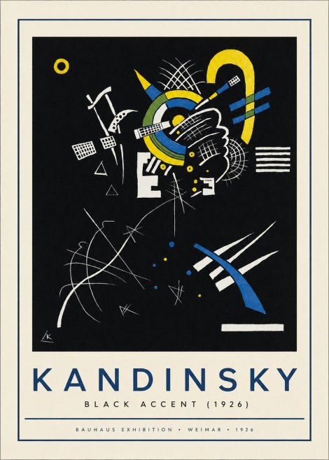 Kandinsky Black Accent (1926) No2 - Plakát