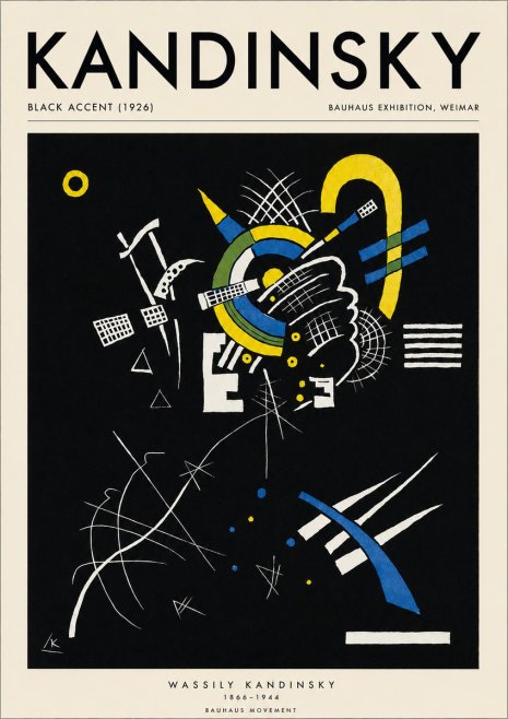 Kandinsky Black Accent (1926) No3 - Plakát