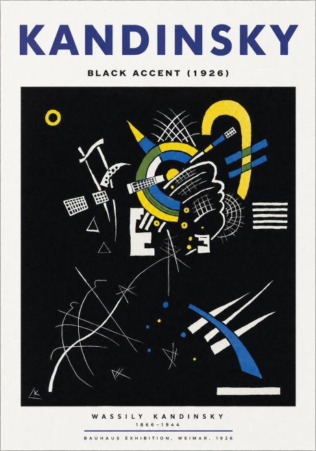 Kandinsky Black Accent (1926) No4 - Plakát