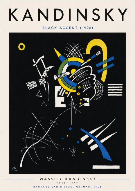 Kandinsky Black Accent (1926) No6 - Plakát