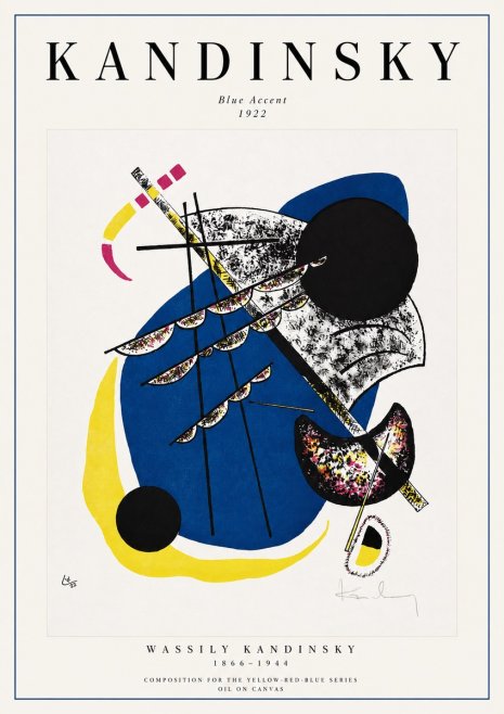 Kandinsky Blue Accent No2 - Plakát