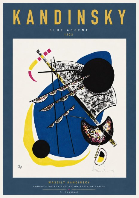 Kandinsky Blue Accent No3 - Plakát