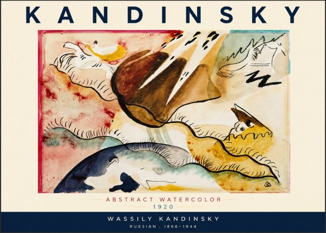 Kandinsky Abstract Watercolor No2 - Plakát