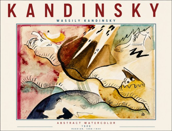 Kandinsky Abstract Watercolor No5 - Plakát