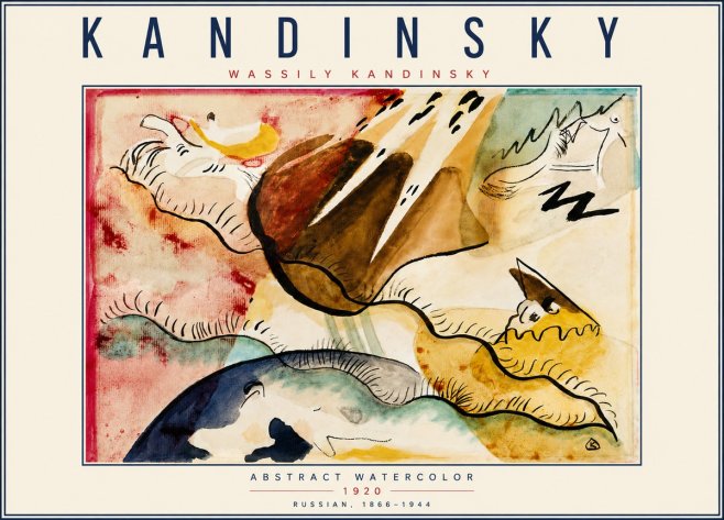 Kandinsky Abstract Watercolor No6 - Plakát