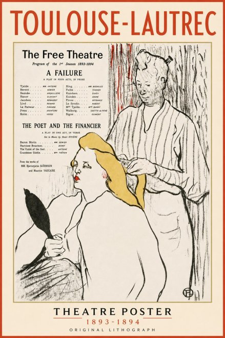 Toulouse-Lautrec Le Théâtre Libre - Une Faillite / Le Poète Et Le Financier No3 - Plakát