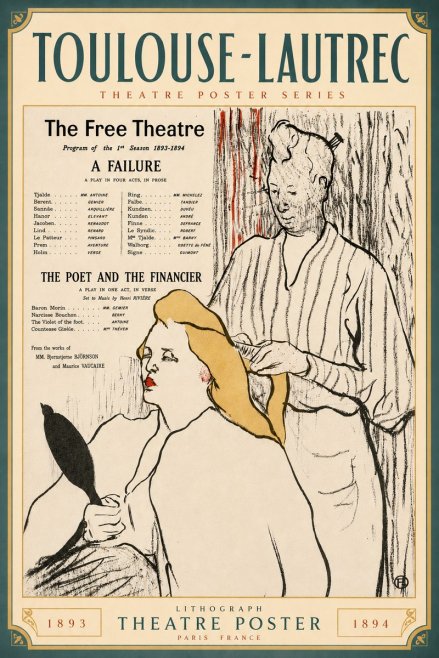 Toulouse-Lautrec Le Théâtre Libre - Une Faillite / Le Poète Et Le Financier No6 - Plakát