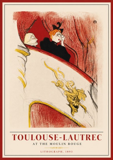 Toulouse-Lautrec At the Moulin Rouge I No4 - Plakát