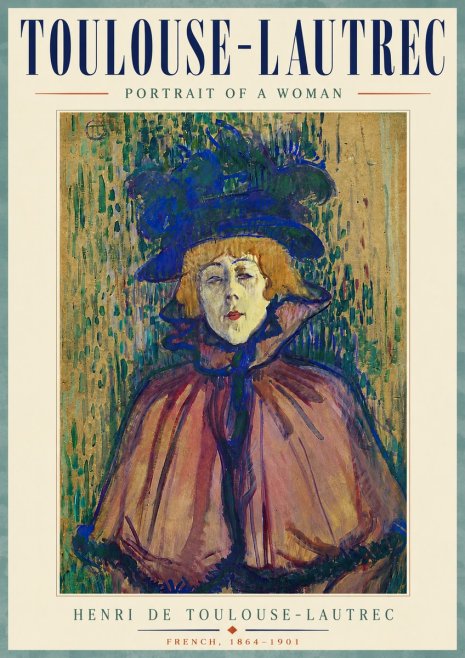 Toulouse-Lautrec Portrait of a Woman I No6 - Plakát