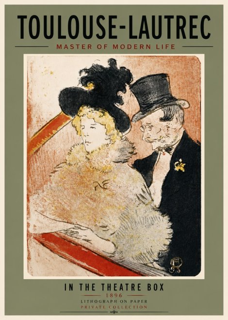 Toulouse-Lautrec In the Theatre Box No5 - Plakát