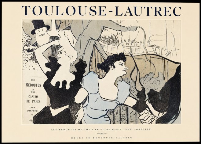Toulouse-Lautrec Les Redoutes of the Casino De Paris (New Confetti) No1 - Plakát