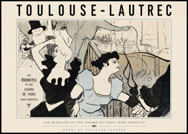 Toulouse-Lautrec Les Redoutes of the Casino De Paris (New Confetti) No5 - Plakát