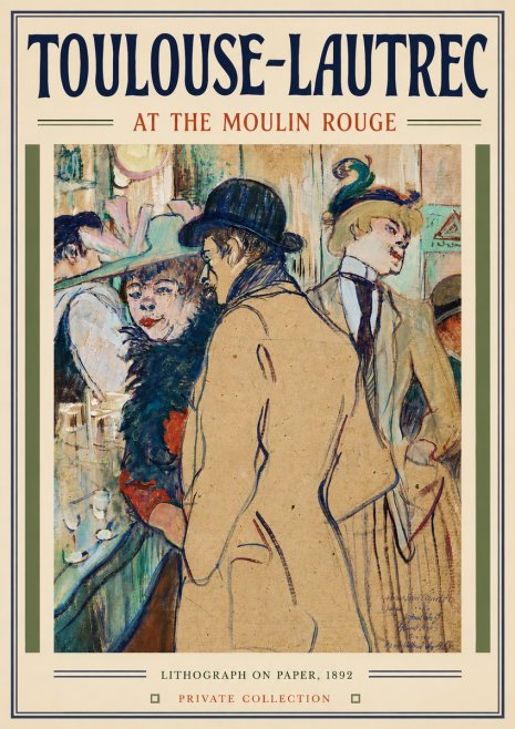 Toulouse-Lautrec At the Moulin Rouge II No6 - Plakát