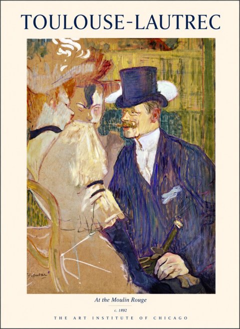 Toulouse-Lautrec At the Moulin Rouge III No1 - Plakát