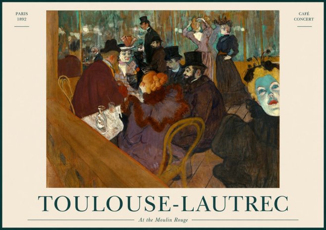 Toulouse-Lautrec At the Moulin Rouge IV No1 - Plakát