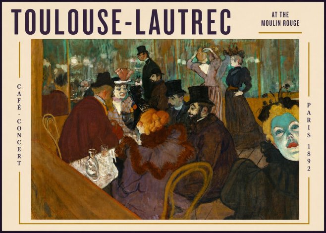 Toulouse-Lautrec At the Moulin Rouge IV No4 - Plakát
