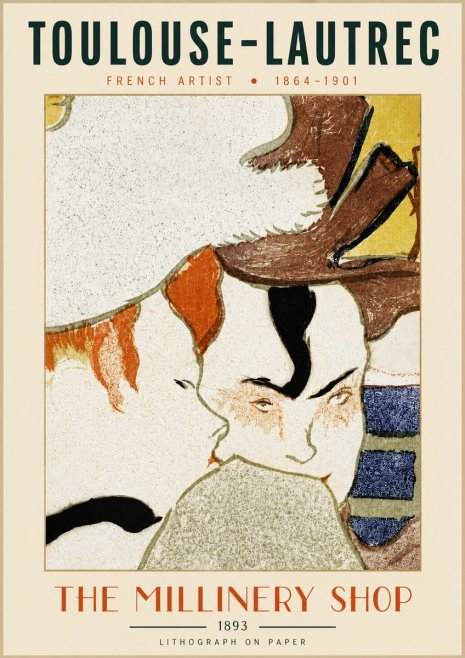 Toulouse-Lautrec The Millinery Shop No4 - Plakát