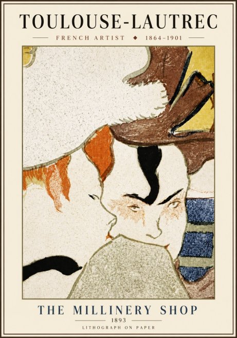 Toulouse-Lautrec The Millinery Shop No6 - Plakát