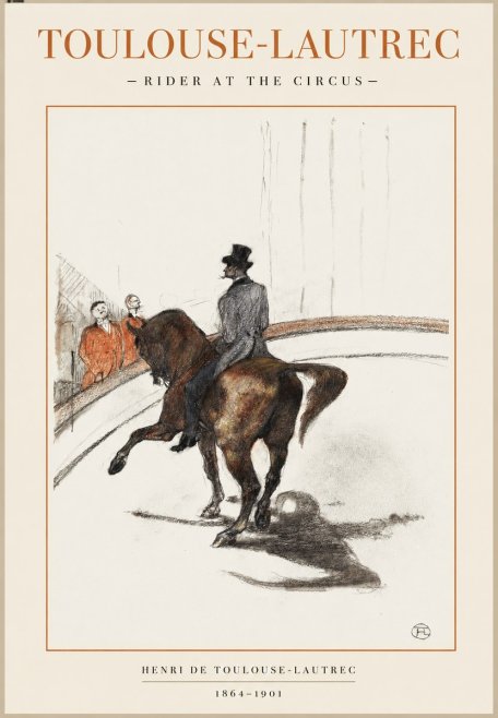 Toulouse-Lautrec Rider at the Circus No1 - Plakát