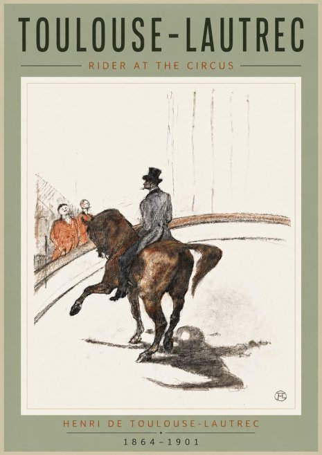 Toulouse-Lautrec Rider at the Circus No6 - Plakát