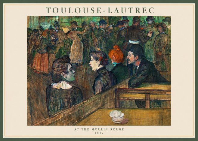 Toulouse-Lautrec At the Moulin Rouge V No1 - Plakát
