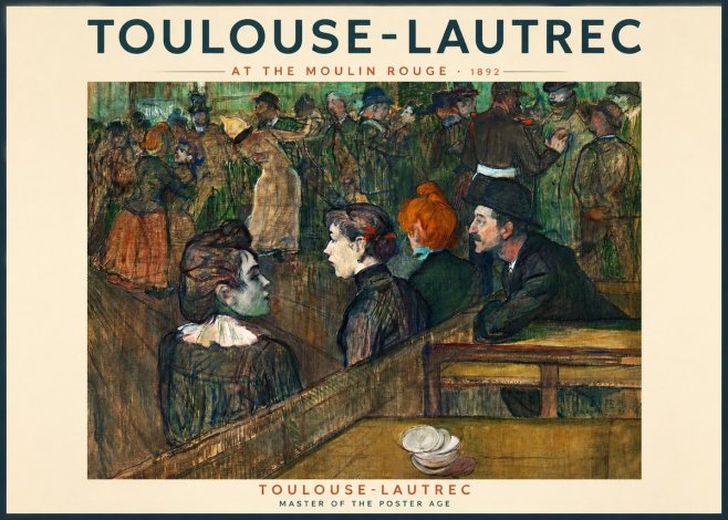 Toulouse-Lautrec At the Moulin Rouge V No2 - Plakát