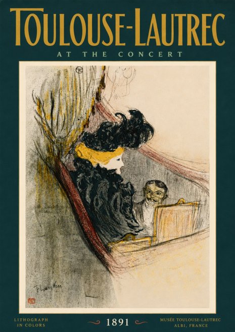 Toulouse-Lautrec At the Concert No5 - Plakát