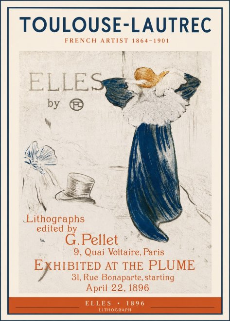Toulouse-Lautrec Elles No3 - Plakát