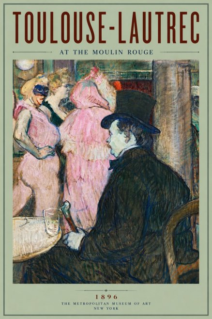 Toulouse-Lautrec At the Moulin Rouge VIII No6 - Plakát