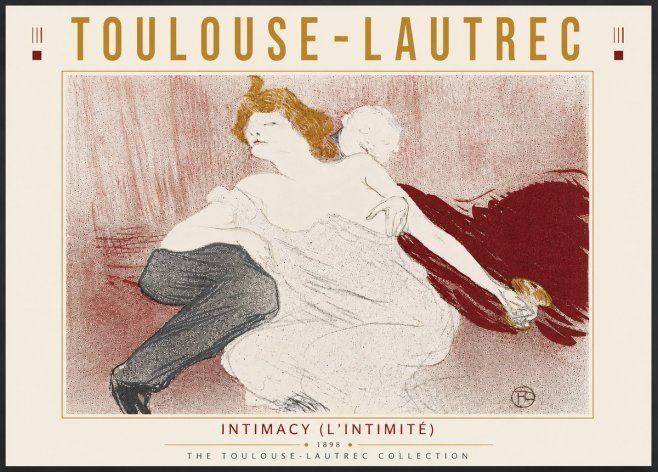 Toulouse-Lautrec Intimacy (L'intimité) No6 - Plakát