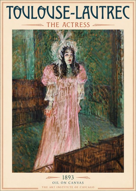 Toulouse-Lautrec The Actress No5 - Plakát