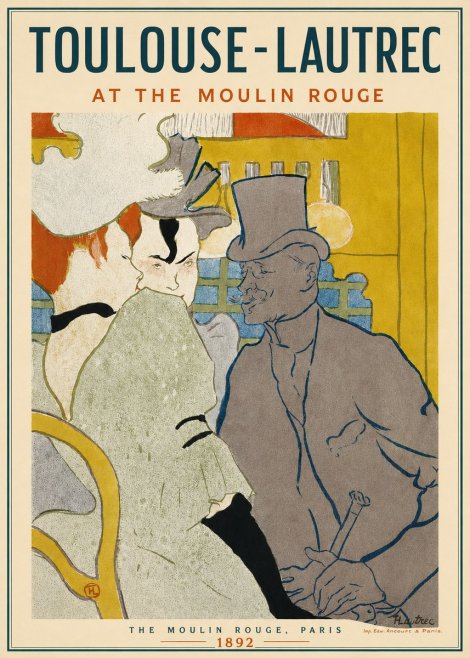 Toulouse-Lautrec At the Moulin Rouge IX No3 - Plakát