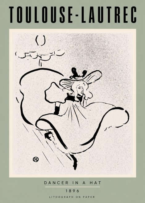 Toulouse-Lautrec Dancer in a Hat No3 - Plakát