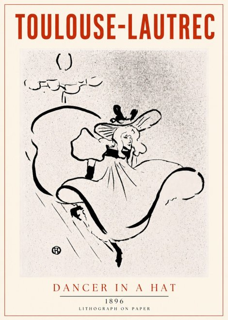 Toulouse-Lautrec Dancer in a Hat No4 - Plakát