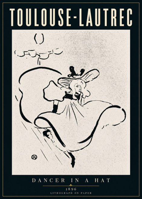 Toulouse-Lautrec Dancer in a Hat No5 - Plakát