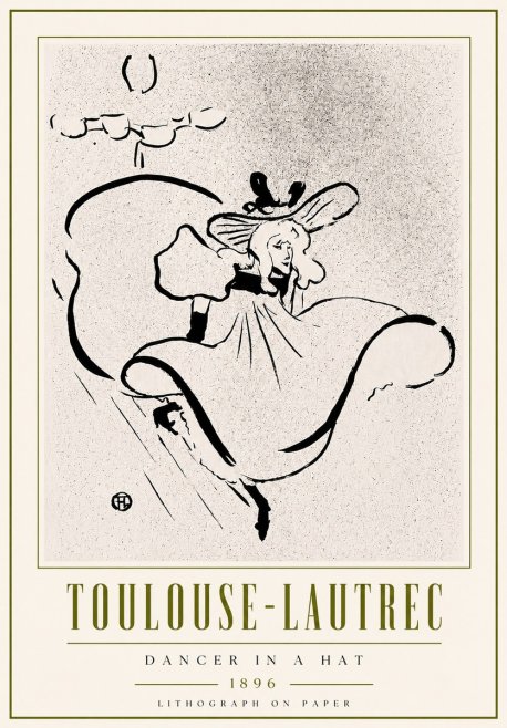 Toulouse-Lautrec Dancer in a Hat No6 - Plakát