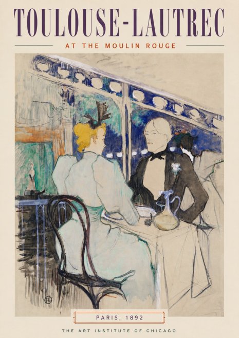 Toulouse-Lautrec At the Moulin Rouge XI No3 - Plakát