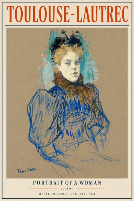 Toulouse-Lautrec Portrait of a Woman II No5 - Plakát